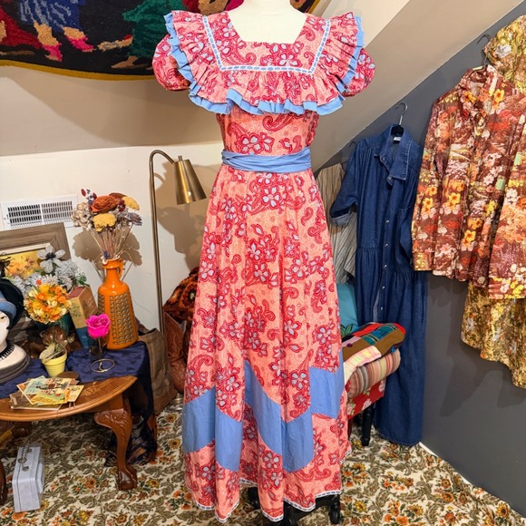 Donnell's of Denver Dresses & Skirts - VTG 70s Donnells of Denver Marshall Fields Paisley Prairie Dress & Bloomers Set